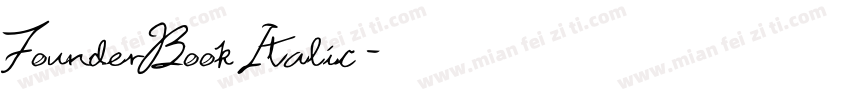 FounderBook Italic字体转换
